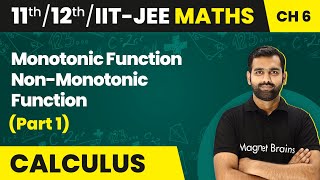 Monotonic Function and NonMonotonic Function Part 1  Class 1112IITJEE Maths [upl. by Ecirahc927]