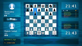 Chess Game Analysis Rajesh Samal  Beeloukey 10 By ChessFriendscom [upl. by Sill]