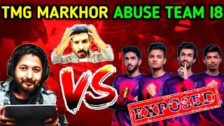 TMG MARKHOR EXPOSED😤  ABUSING TEAM i8 IQ  MR ZaBi [upl. by Adnarram]