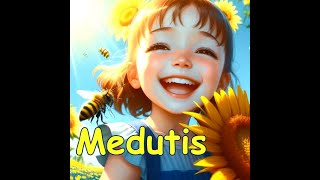 🐝 Medutis🍯  Geriausios dainos💥 AI animation  with subtitles [upl. by Enelegna392]