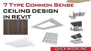 Learn how to make 3 types of ceiling designs in Revit Tutorial  7 Different Ceiling [upl. by Augie970]