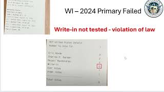 Waukesha County WI  2024 Primary Logic and Accuracy Test Fail [upl. by Nalorac]