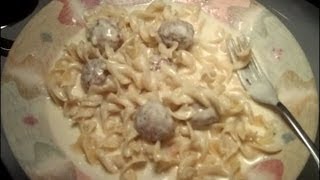 Pepper Jack Cheese sauce with meatballs and noodles [upl. by Oecam677]