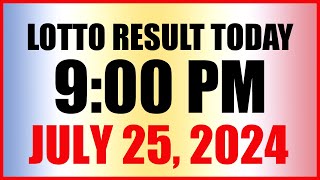 Lotto Result Today 9pm Draw July 25 2024 Swertres Ez2 Pcso [upl. by Aggri509]