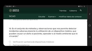 Aprueba el examen SICAD en dispensación a la primera😇 preguntas 2023 COFEPRIS [upl. by Lizzy]