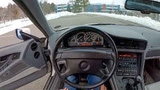 1992 BMW 850i  POV Test Drive by Tedward Binaural Audio [upl. by Blakeley]