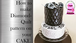 How to make DIAMONDQUILT CAKE NO MOLD NEEDED [upl. by Sibley]