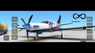 Infinite flight tbm 940 takeoff from phnom penh airport vdpp mountain area [upl. by Alodi]