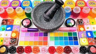 Satisfying Compilation How To Make Rose Slime Mixing Glitter Eyeshadow Makeup Cosmetics GoGoASMR [upl. by Goldie]