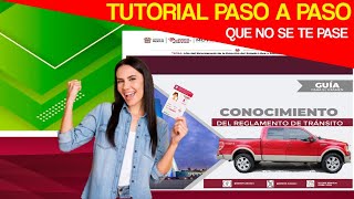 LICENCIA PERMANENTE CDMX GUIA EXAMEN 2024 cdmxlife tutorial licenciadeconducir cdmx edomex [upl. by Udella]