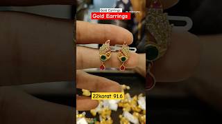 Exclusive latest design gold Earrings collection daily wear earrings 22 karat [upl. by Jaynes]