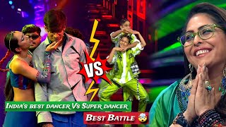 Tejas Florina Vs Aniket saumya Battle In Indias best dancer Vs Super dancer Champions ka Tashan [upl. by Jeffry516]