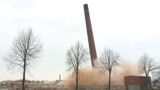 SchornsteinSprengung Zuckerfabrik Groß Munzel [upl. by Corina867]