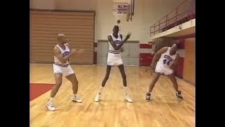 Manute Bol Spars with Charles Barkley [upl. by Llenyar]