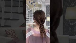 Quick and easy 2 sides braids tutorial 😜 hairstyles quick easyhairstyles tutorial shorts [upl. by Anyzratak69]