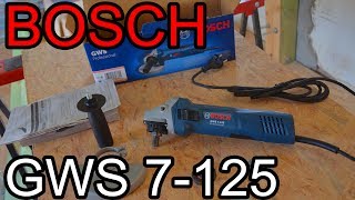 BOSCH GWS 7125  Présentation de loutil et des options [upl. by Neyr216]