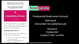 Foodpanda New Rider Guide Roadrunner app installation  login  username  password  android  ios [upl. by Roxanna]