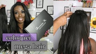 COLOQUEI MEGA HAIR MEGA HAIR DE FITA ADESIVA IRRESISTIBLE ME [upl. by Aztinaj]