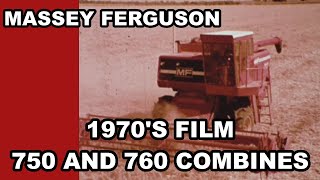 1970s Massey Ferguson Film New 750 and 760 Combines HD Version [upl. by Eulalee499]