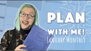 January Monthly Plan with Me  Passion Planner  ft Plannerface [upl. by Ynnatirb380]