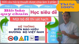 600 câu hỏi lý thuyết lái xe ô tô  Phần biển báo câu 430  câu 486   Thầy Tâm [upl. by Nbi]