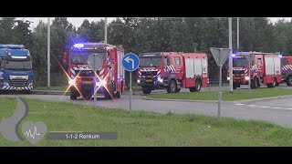 Peloton Brandweer GelderlandMidden met spoed vanaf UGS Heteren naar overstromingen Limburg [upl. by Obau959]