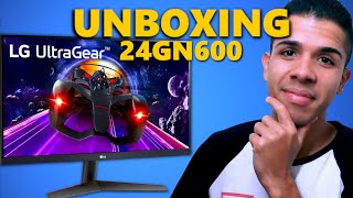 Monitor GAMER LG UltraGear 144Hz FULL HD 24GN600 Unboxing  TecElmo [upl. by Nylassej628]