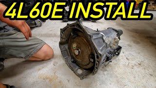 4L60E TRANSMISSION INSTALL  EASY [upl. by Roper]