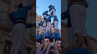 7de6a dels Castellers del Foix a Molins [upl. by Ecirpak]