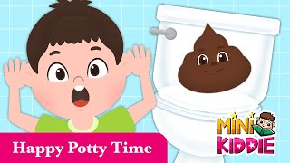 Happy Potty Time  Potty Training Song for Kids  Toilet Song for Toddlers  Mini Kiddie [upl. by Reave190]