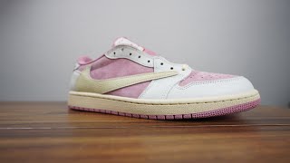 Unboxing Air Jordan 1 Lows Travis Scott ‘Shy Pink’ Unreleased Color Way [upl. by Nady]