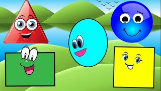 The Shapes SongLearn Shapes Name Triangle Rectangle Song for toddlers Shape Rhymes CL Kids [upl. by Aisad482]