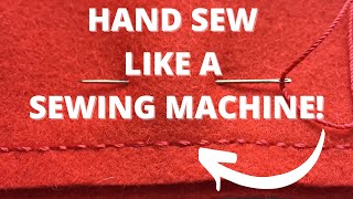 Hand Sewing Tutorial RIGHT HANDED Backstitching [upl. by Karsten]