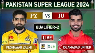 PSL LIVE PESHAWAR ZALMI vs ISLAMABAD UNITED ELIMINATOR MATCH LIVE COMMENTARY PZ vs IU  iu 13 OV [upl. by Trace]