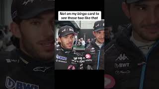 Pierre Gasly and Esteban Ocon postrace interview together f1 gasly ocon alpine postrace [upl. by Shakti]