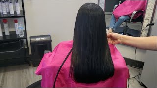 Como Cortar las Puntas del Cabello  Corte de Cabello Recto para Mujer [upl. by Dorn]