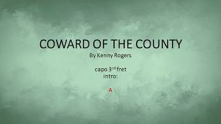 Coward of the County by Kenny Rogers  Easy chords and lyrics [upl. by Yrol]