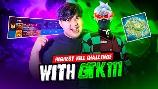 BR Highest Kill Challenge With GTK 111 Best Of 3 Gone Wrong  Garena Freefire [upl. by Sophia]