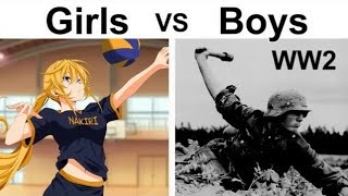 BOYS VS GIRLS MEMES WW2 [upl. by Ettenna]