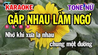 Karaoke Gặp Nhau Làm Ngơ Tone Nữ  D  Nhạc Sống Siêu Thị [upl. by Kelton924]