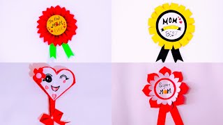 unique mothers day badge 2024 ll handmade mothers day card making [upl. by Nnaesor510]