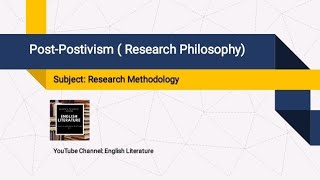 Postpositivism  Interpretivism  Research Philosophy Research Methodology  in UrduHindi [upl. by Nnagem945]