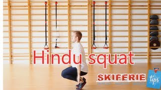 Skitræning  Øvelser til skiferie  2 af 7  Hindu squat  Skiferietipsdk [upl. by Ormsby638]