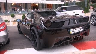 Epic Ferrari 458 Spider from Ukraine in Monaco [upl. by Allecram]