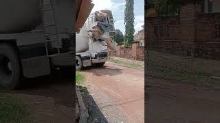 Hino mixer truck enters the project area automobile truckhino driver [upl. by Alag773]