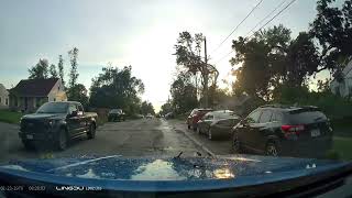 Neighborhood From Dashcam 90 minutes after Tornado Front Cam Des Moines IA [upl. by Gothurd962]