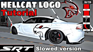 How to make HELLCAT LOGO in Car parking multiplayerslowed version🔥 [upl. by Meenen]