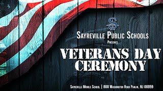 Veterans Day Ceremony  November 3rd  Sayreville Middle School [upl. by Weikert197]