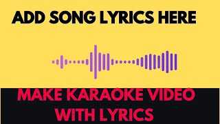 HOW TO MAKE KARAOKE VIDEO WITH LYRICS IN CANVA [upl. by Greta]