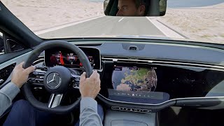 2024 MercedesBenz EClass AMG Line amp Exclusive W214  DRIVING Scenes [upl. by Esinehc]